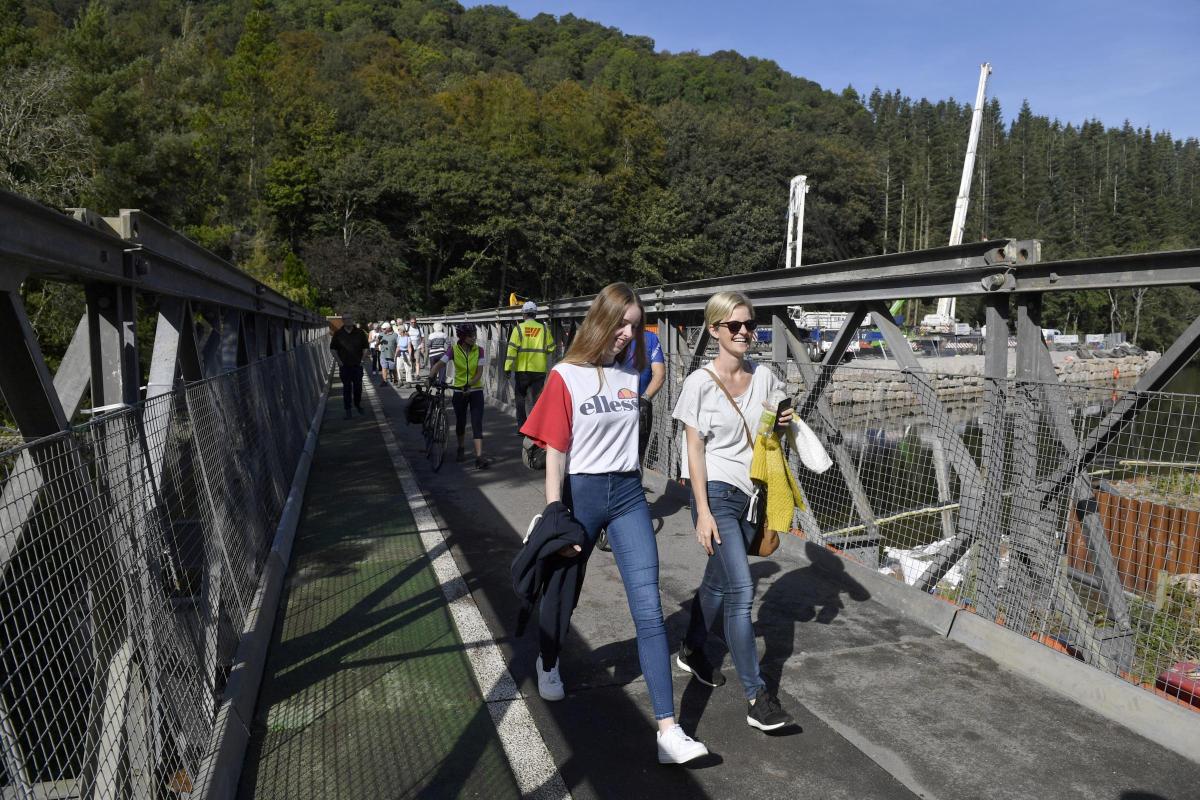 Temporary Footbridge Opens At Pooley Bridge News And Star